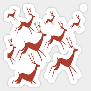 Deers in Fall or Autumn Sticker